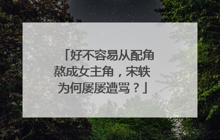好不容易从配角熬成女主角，宋轶为何屡屡遭骂？