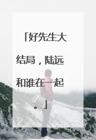 好先生大结局，陆远和谁在一起。