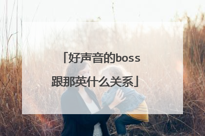 好声音的boss跟那英什么关系