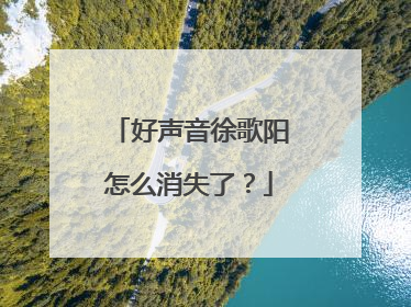 好声音徐歌阳怎么消失了?