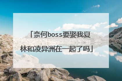 奈何boss要娶我夏林和凌异洲在一起了吗