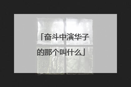 奋斗中演华子的那个叫什么