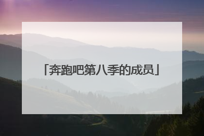 奔跑吧第八季的成员