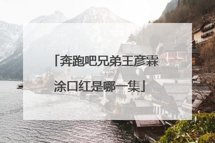 奔跑吧兄弟王彦霖涂口红是哪一集