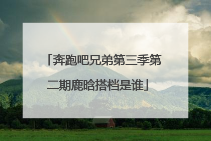 奔跑吧兄弟第三季第二期鹿晗搭档是谁