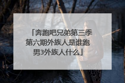 奔跑吧兄弟第三季第六期外族人是谁跑男3外族人什么