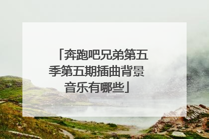 奔跑吧兄弟第五季第五期插曲背景音乐有哪些