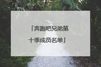 奔跑吧兄弟第十季成员名单