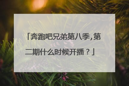 奔跑吧兄弟第八季,第二期什么时候开播?