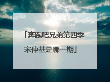 奔跑吧兄弟第四季宋仲基是哪一期