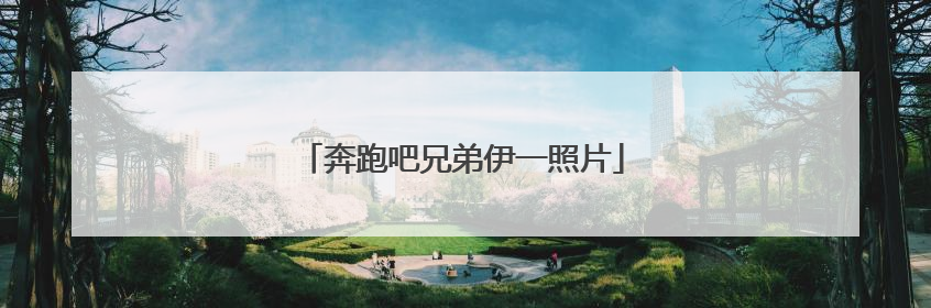 奔跑吧兄弟伊一照片