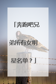 奔跑吧兄弟所有女明星名单?