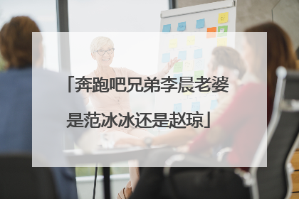 奔跑吧兄弟李晨老婆是范冰冰还是赵琼