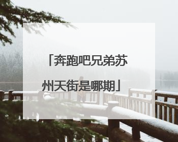 奔跑吧兄弟苏州天街是哪期