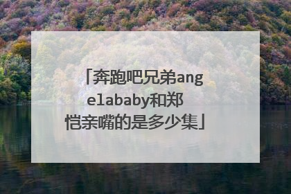 奔跑吧兄弟angelababy和郑恺亲嘴的是多少集