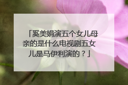 奚美娟演五个女儿母亲的是什么电视剧五女儿是马伊利演的？