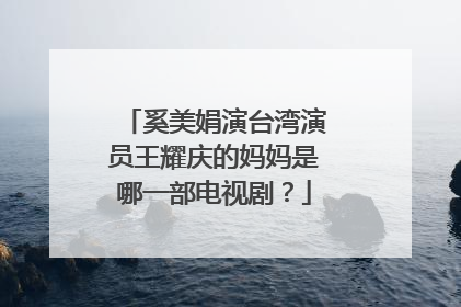 奚美娟演台湾演员王耀庆的妈妈是哪一部电视剧？