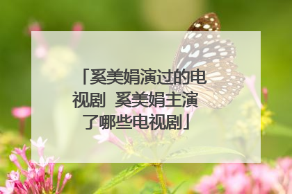 奚美娟演过的电视剧 奚美娟主演了哪些电视剧