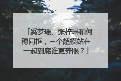 奚梦瑶、张梓琳和何穗同框,三个超模站在一起到底谁更养眼?