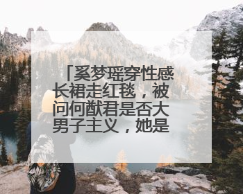 奚梦瑶穿性感长裙走红毯，被问何猷君是否大男子主义，她是如何回应的？