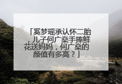 奚梦瑶承认怀二胎,儿子何广燊手捧鲜花送妈妈,何广燊的颜值有多高?