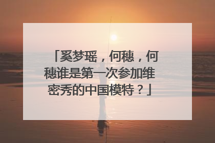奚梦瑶，何穗，何穗谁是第一次参加维密秀的中国模特？