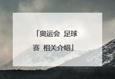 奥运会 足球赛 相关介绍