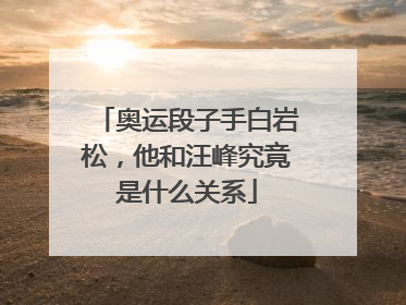 奥运段子手白岩松，他和汪峰究竟是什么关系