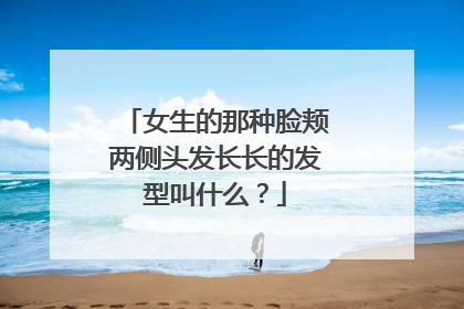 女生的那种脸颊两侧头发长长的发型叫什么?