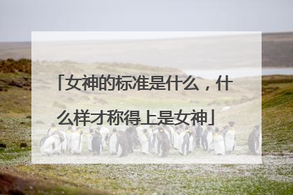 女神的标准是什么,什么样才称得上是女神