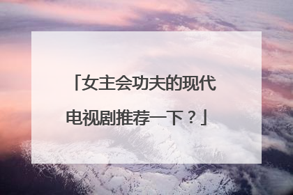 女主会功夫的现代电视剧推荐一下？