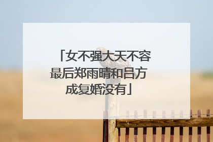 女不强大天不容最后郑雨晴和吕方成复婚没有