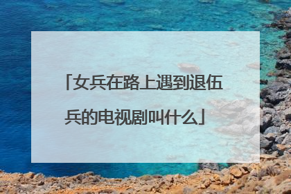 女兵在路上遇到退伍兵的电视剧叫什么