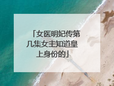 女医明妃传第几集女主知道皇上身份的