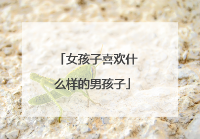 女孩子喜欢什么样的男孩子
