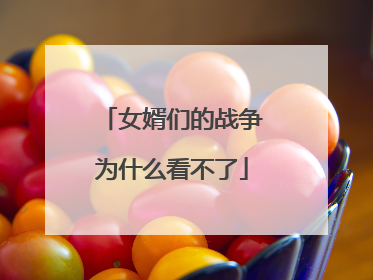 女婿们的战争为什么看不了