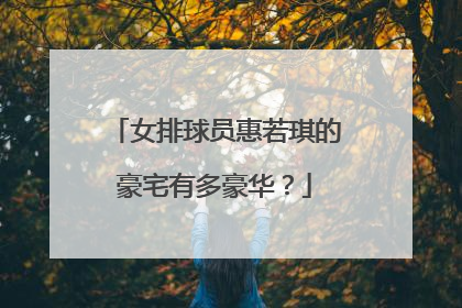 女排球员惠若琪的豪宅有多豪华?