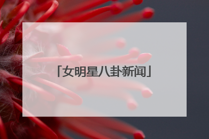 女明星八卦新闻