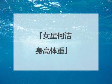 女星何洁身高体重