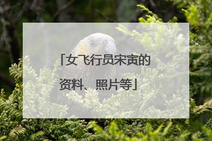 女飞行员宋寅的资料、照片等