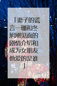 妻子的谎言一珊和冬旭刚见面的剧情介绍和成为女朋友他爱的是谁