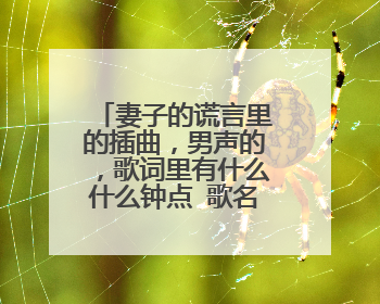 妻子的谎言里的插曲,男声的,歌词里有什么什么钟点 歌名是什么