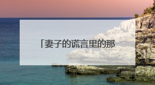 妻子的谎言里的那首歌词有 “傻得可以”的歌叫什么?