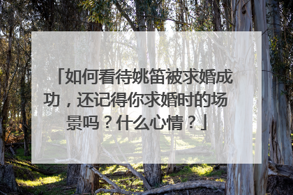 如何看待姚笛被求婚成功,还记得你求婚时的场景吗?什么心情?