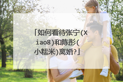 如何看待张宁(Xiao8)和陈彤(小糯米)离婚?