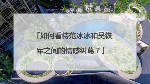 如何看待范冰冰和吴铁军之间的情感纠葛?