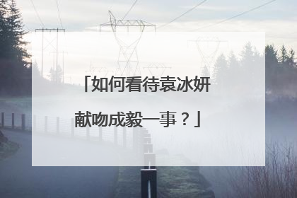 如何看待袁冰妍献吻成毅一事？