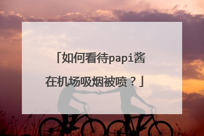 如何看待papi酱在机场吸烟被喷?