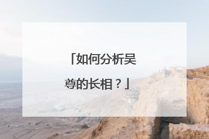 如何分析吴尊的长相?