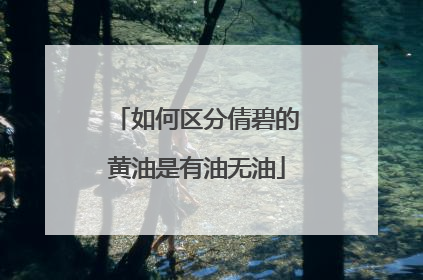 如何区分倩碧的黄油是有油无油